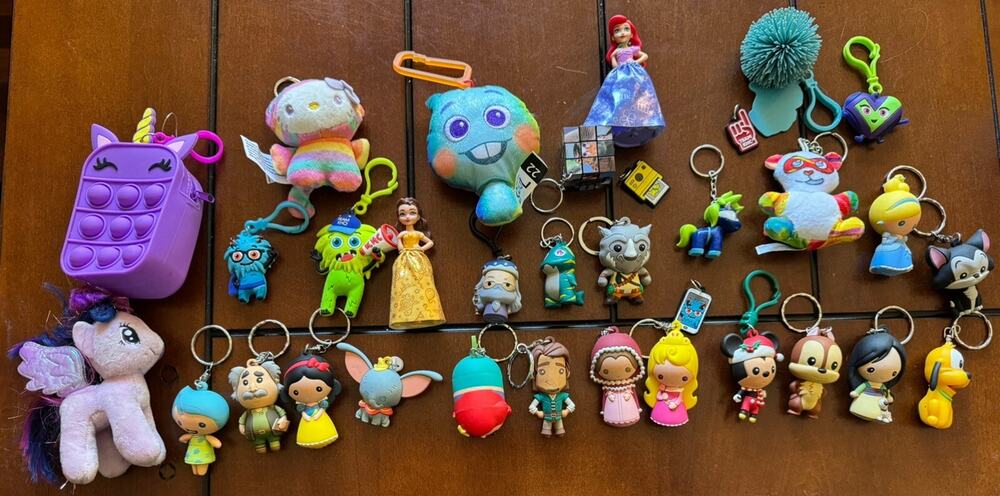 Lot Blind Bag Keychain Clip Keyring Disney Pixar Harry Potter TMNT Little Pony
